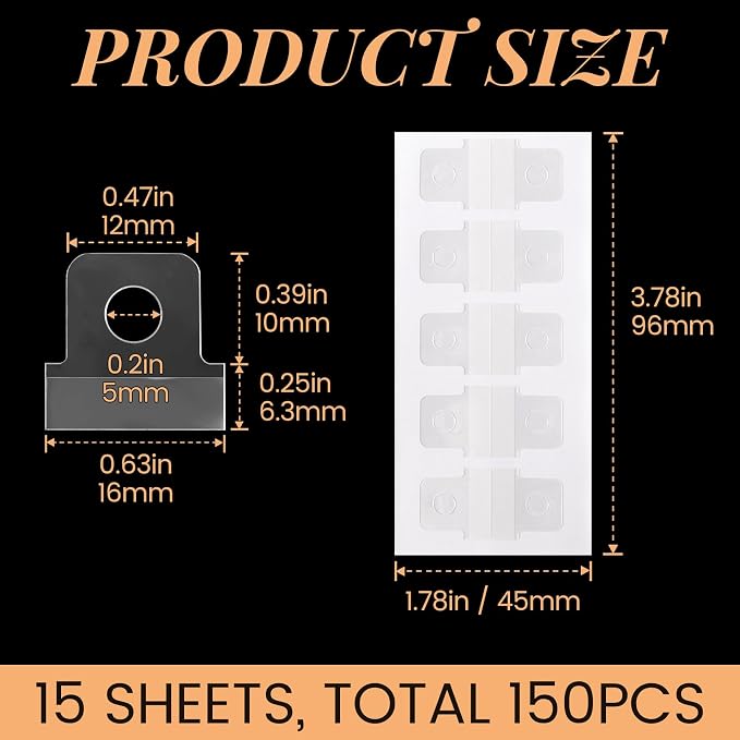 Verdial 150pcs Clear Binder Sheet Converter Stickers, Self-Adhesive Hole Punch Reinforcement Stickers, Ring Binders Paper Hole Reinforcement Labels for Planner Scrapbooking Album- 15 Sheets