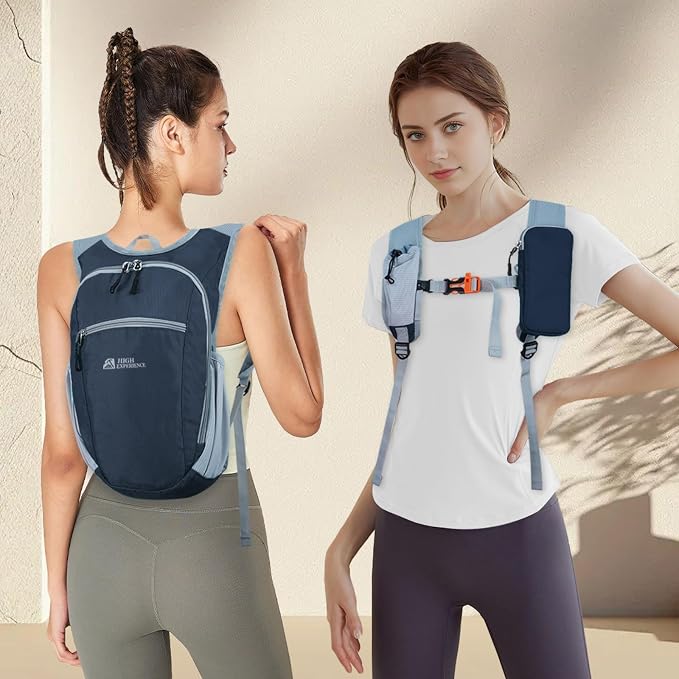 Small Hiking Backpack Packable Lightweight for Women Men | 10L/15L, Hiking Daypack, Foldable, Water Resistan, Ultralight, with Phone Pocket, Travel, Outdoor, Walking