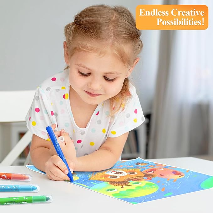 M&G 36 Colors Solid Tempera Paint Sticks, Washable Non-toxic, Quick Drying, Works Great on Paper Wood Glass Ceramic Canvas, Paint for artists