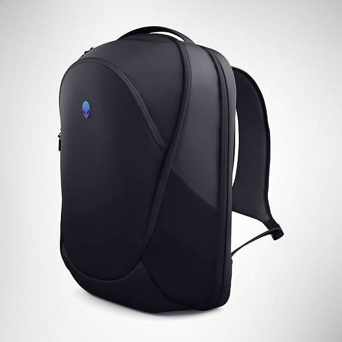 Alienware 18 Backpack - AW7825P - 28L Capacity, 3D Breathable Mesh, Magnetic Pocket Organizers, RFID Safe Pocket, Weather resistant, 3D Iridescent Reflective Alienware logo - Alienware Black