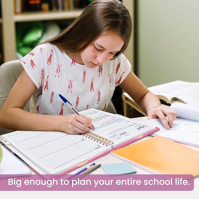 Academic Planner 2026-2027, Weekly and Monthly Calendar Book, July 2026 – June 2027, Hardcover Planner with Tabs, Perfect for Teachers, Students, Women & Men, A4 (8.5" x 11") - Hills