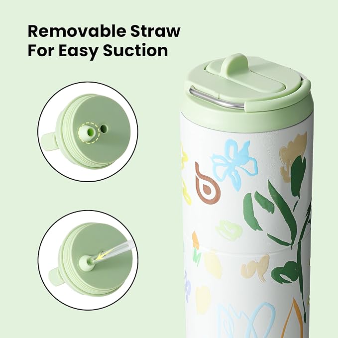 BOTTLE BOTTLE Insulated Water Bottle 24oz with Straw Lid and Handle Sports | for Travel Gym school,Stainless Steel Water Bottles,Double-Wall,Vacuum Metal,Leak Proof,BPA-Free