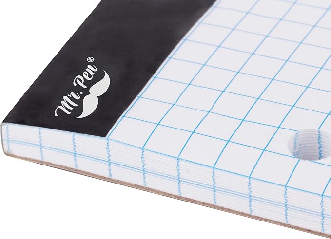 Mr. Pen- Graph Paper Pad, 8.5x11 Inches, 4x4 (4 Squares per Inch) (Pack of 2)