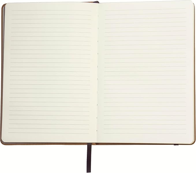 EVERLINEA 5.6” x 8.3” Embossed Fox A5 Hardcover Notebook, 240 Lined Pages, Rust Orange
