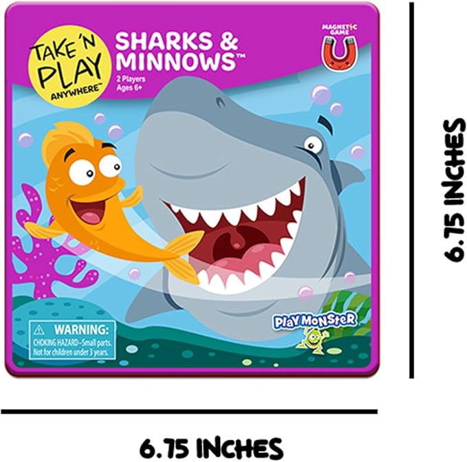 Take N Play, Anywhere Sharks & Minnows, Board Games for Kids- Board Games for Family Night, Family Games, Game Night, Family Board Games, Kids Toys, Travel Games, Preschool Toys, Ages 6+