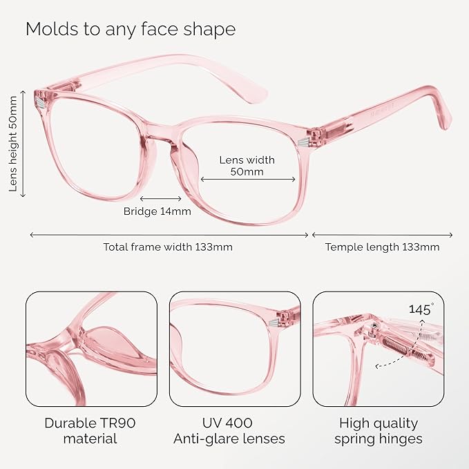 CCVOO Reading Glasses for Women/Men, Eyeglasses, Blue Light Readers for Women/Men, Computer Eye Glasses, Cheaters