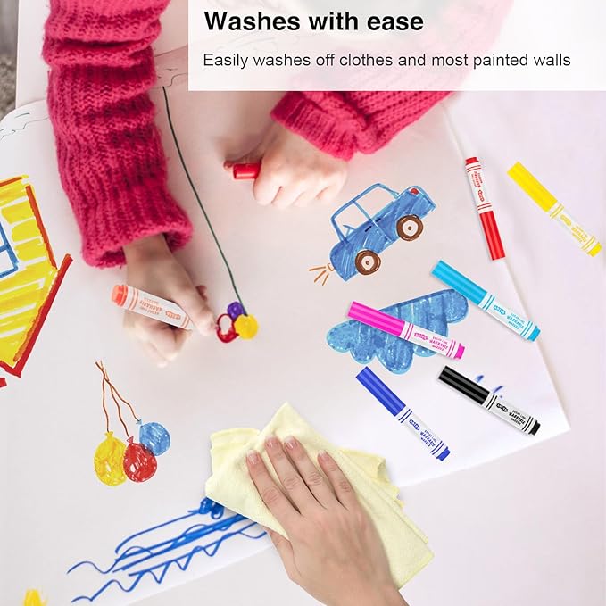ARLTR Washable Markers Bulk, Bulk Pack of 288 in 16 Vibrant Colors, Broad Line Markers with Conical Tips- Perfect for Kids' Classrooms & Teachers