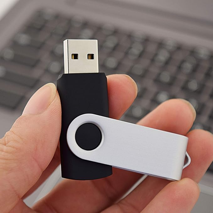 KOOTION 20pcs 32 GB USB Flash Drive 32gb Flash Drives Thumb Drive Memory Stick Swivel Pen Drive, Black