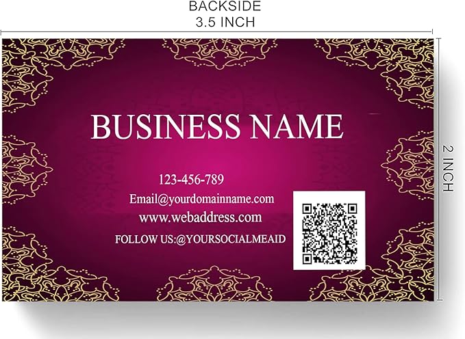 Custom Personalized Business Cards 500Pcs Double-sided color printing Business Cards can Add You Picture, Personalized Name Card No Additional Charge Size 3.5" X 2"