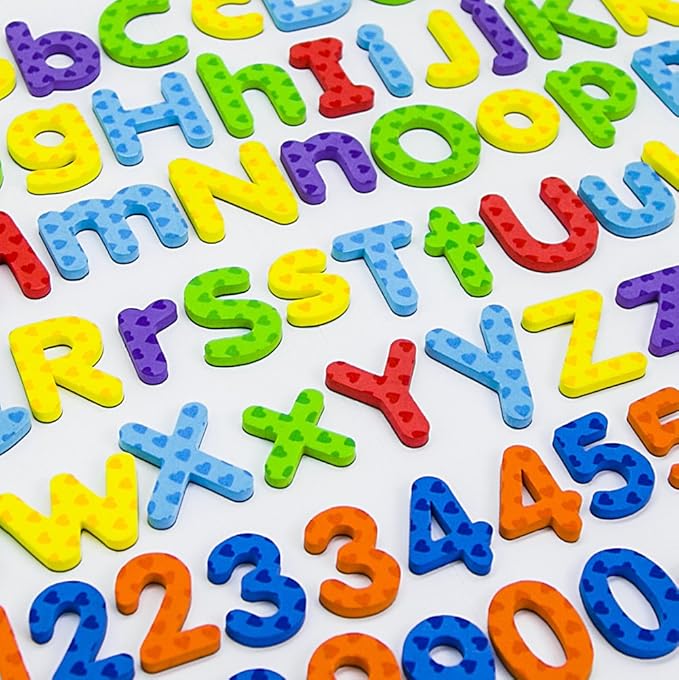 Magnetic Letters and Numbers for Classroom Educating Kids in Fun -Educational Alphabet Refrigerator Magnets Building Preschool Toddler Spelling and Learning Rfidge Magnets-112 Pieces
