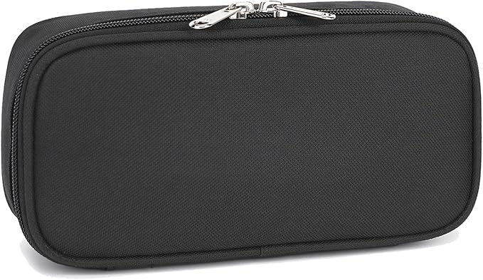 FlowFly Large Capacity Pencil Case for Kids, Boys & Girls – Zippered Multi-Functional Pen Pouch, Soft & Portable Pencil Bag for School, Teens, Students, Black