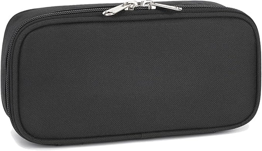 FlowFly Large Capacity Pencil Case for Kids, Boys & Girls – Zippered Multi-Functional Pen Pouch, Soft & Portable Pencil Bag for School, Teens, Students, Black