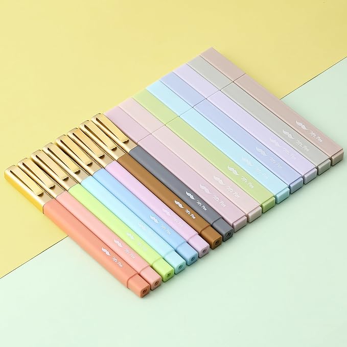 Mr. Pen- Aesthetic Highlighters and Ballpoint Pens No Bleed, 16 Pack, Pastel Colors, Bible Highlighters and Pens No Bleed, Fast Dry and No Smear for Bible Journaling, Planner, School Supplies