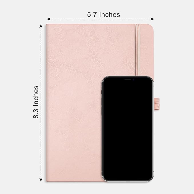 AHGXG Dotted Journal Notebook, 160 Numbered Pages, A5 Size (5.7'' x 8.3'')