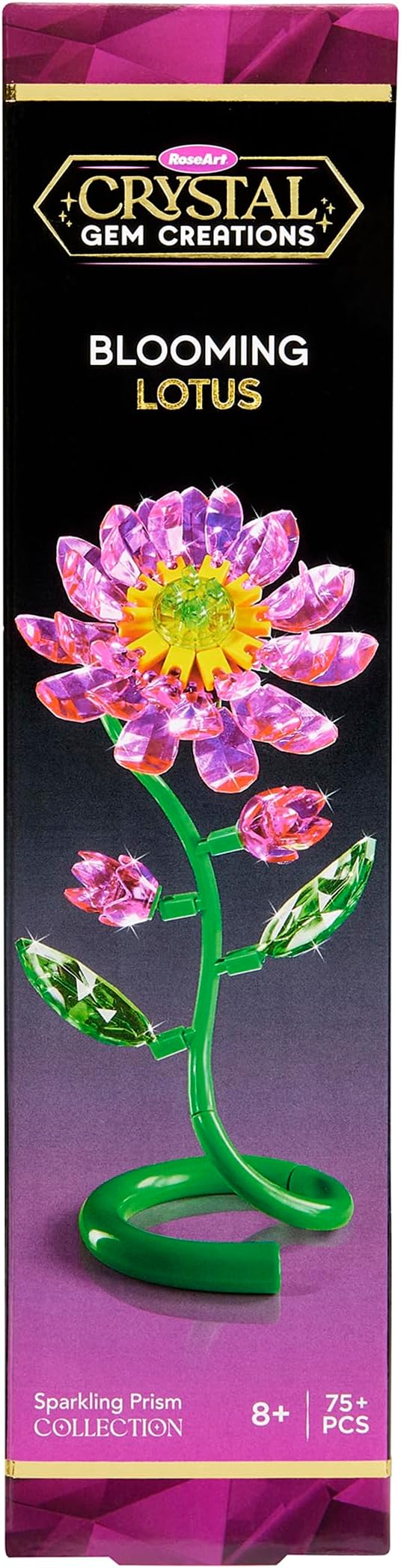 Cra-Z-Art Crystal Gem Creations Blooming Lotus Flower Kit by RoseArt, 75+ Pieces, Great for Adults, Tweens and Children Ages 8+