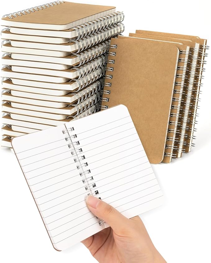 Dynta Mini Pocket Notebooks 3x5 Bulk, Small Notebooks Spiral Notepads 30 Packs, Memo Pads for Men, Women, Kids, Students, Teachers, Work, Note-Taking (60 Sheets/120 Pages)