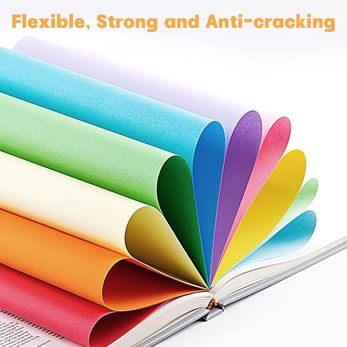 Origami Paper 50 Colors 100 Sheets 6" x 6" , Double Sided Color Origami Kit for Crafts & Art, Allow for Easy & Intricate Folding