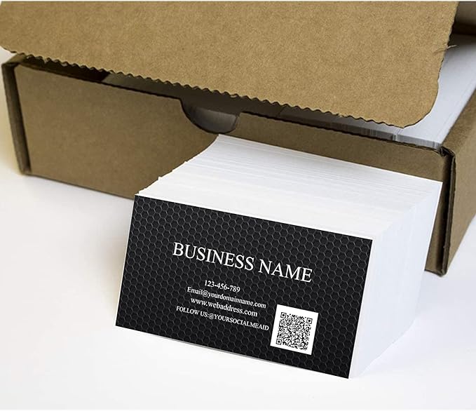 500 pcs Full Color Custom 2 Sides Printed Business Card Custom with Your Logo Two-Sided Design,Personalized Name Card, 3.5" x 2"Business Card No Additional Charge
