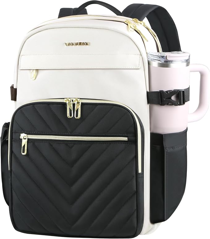 VANKEAN 15.6 Inch Laptop Backpack for Women Large Capacity | Waterproof Backpacks Stylish Travel Bags Casual Daypacks for College, Business