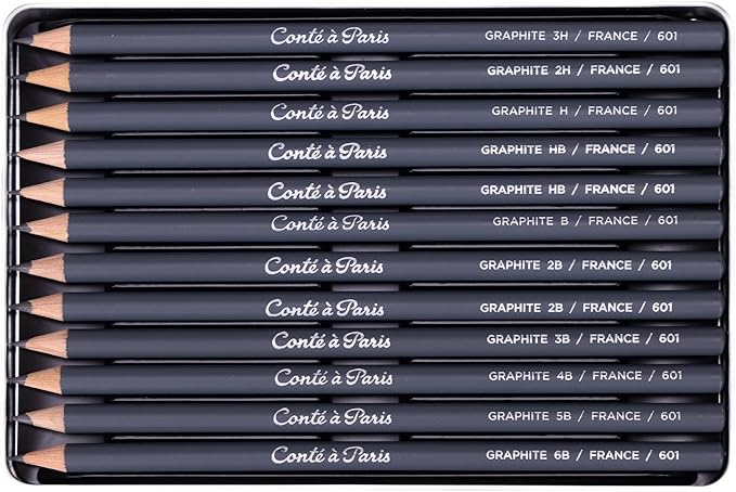 Conté à Paris 12 Count Assorted Graphite Pencil Drawing Set
