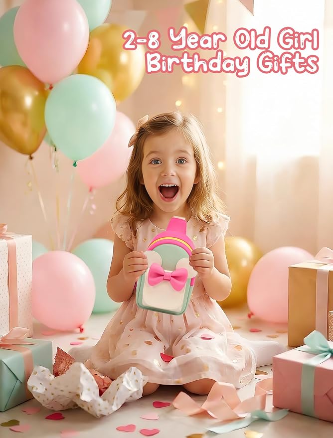 Birthday Back to School Gifts for Girls 3-8, Kids Fanny Pack Toddler Purse | Cute Fashion Sling Crossbody Bag for 3 4 5 6 7 8 Year Old Girls with Adjustable Strap. Perfect for Travel Holiday Essentials