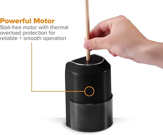 Bostitch Office Vertical Electric Pencil Sharpener, Powerful Stall-Free Motor, Prevents Over-Sharpening, Black (Pack of 9)