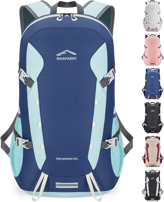 BAGPARKK 35L Ultra Lightweight Foldable Packable Hiking Backpack | Travel Backpack, Survival Whistle, Water-Resistant, Camping Daypack, Outdoor Sports, 0.88 pounds, Men & Women