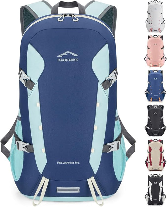 BAGPARKK 35L Ultra Lightweight Foldable Packable Hiking Backpack | Travel Backpack, Survival Whistle, Water-Resistant, Camping Daypack, Outdoor Sports, 0.88 pounds, Men & Women