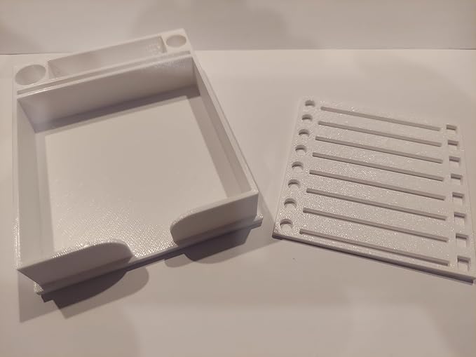 Sticky Note Holder w/Stencil (White)