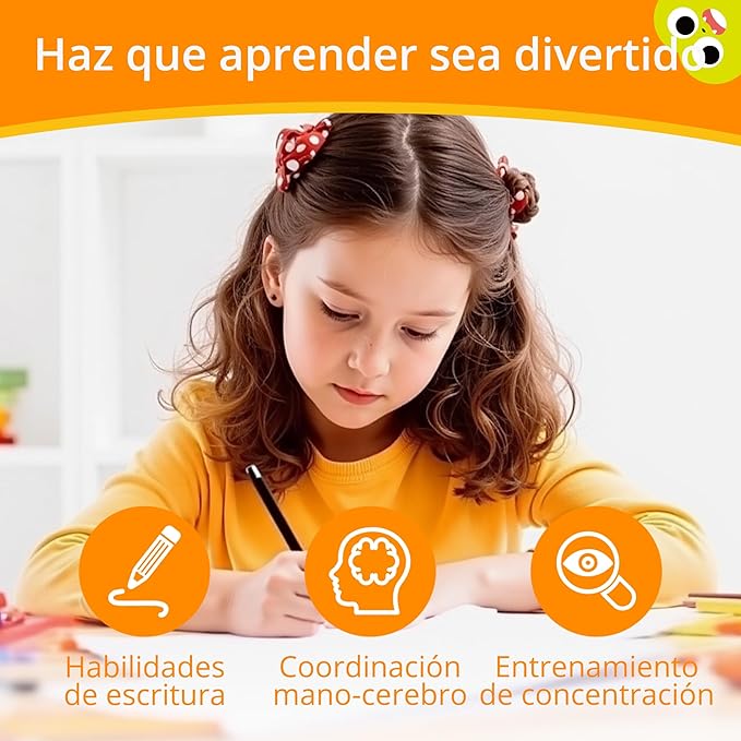 Large Magic Grooved Writing Practice for Kids 3-5 – Spanish Edition | Grooved Writing Books Ages 6-8, Handwriting Practice for Kids 5-7, Preschool Tracing Workbook for Boys & Girls