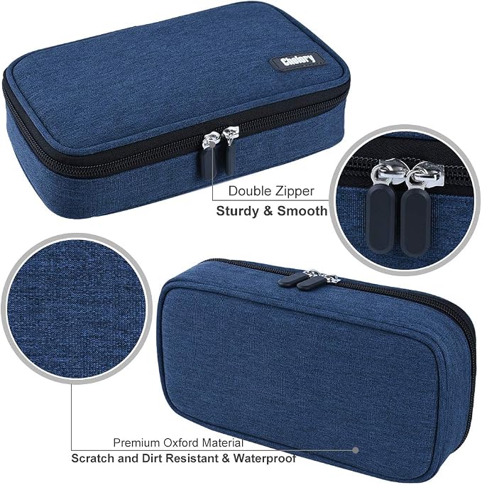 Chelory Big Capacity Pencil Case Large Pencil Bag Pouch Pen Case Pencil Marker Holder Stationery Storage Makeup Bag for Office Supplies Adults
