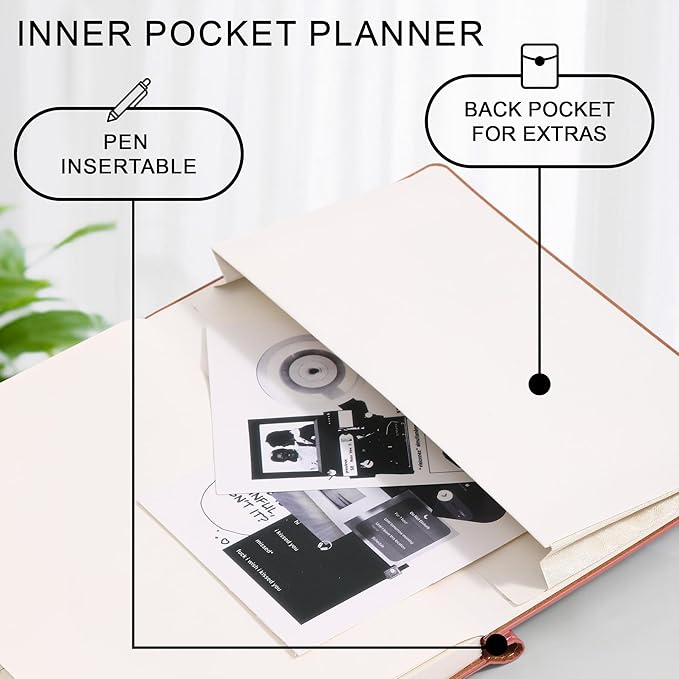 2026 Planner Undated Weekly Planner Notebooks A5 Week Plan Notepad Size 5.5'' X 8.1'' Inner Pocket ,Lined and Notes, No Dated Weekly To Do List Planner Notebook With Goal & Habit Tracker Organizer 100GSM Thick Paper, Pen Holder， Perfect For Office Home...