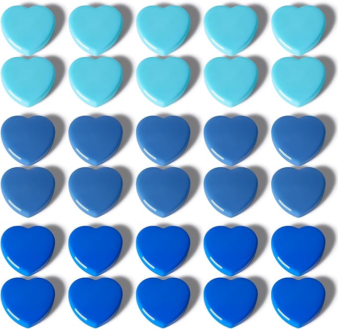 30PCS Heavy Duty Fridge Magnets - Small Cute Refrigerator Magnets for Whiteboard, Lockers & Kitchen, Cute Strong Magnets - Mini Decorative Magnet for Home, School, Office, Crafts, Locker (Blue)