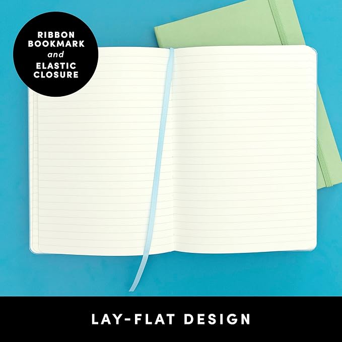 PAPERAGE Lined Journal Notebook, Hardcover Journal for Women & Men, 160 Pages, (5.6 in x 8 in), College Ruled Journaling Notebook for Work, School Supplies & Note Taking, (Royal Blue)