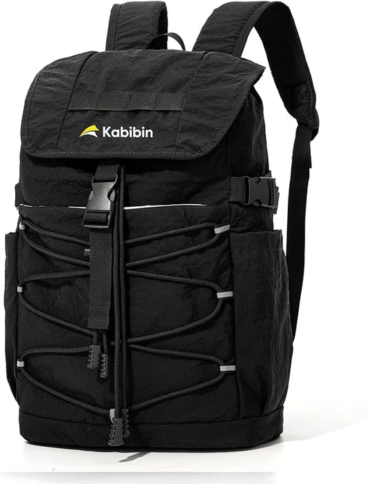 Travel Backpack for Women Men, Basics Bag fits 16'' Laptop | Outdoor Lightweight Waterproof Drawstring Nylon Casual Daypack Walking Hiking