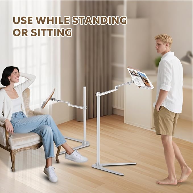 Book Holder Stand - Multiangle Adjustable Book Stand for Reading，Book Holders for Reading Hands Free with an Elastic Book Clip，Suitable for Read/Cooking/Office Use
