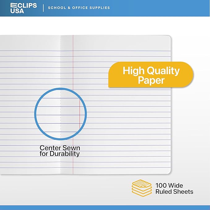 Composition Notebook Wide Ruled Composition Notebooks Bulk Black Marble Hard Cover Wide Ruled Notebook Paper Note Books For Schools Marble Composition Books 100 Sheets 200 Pages 9.75” x 7.25” (48 Pack)