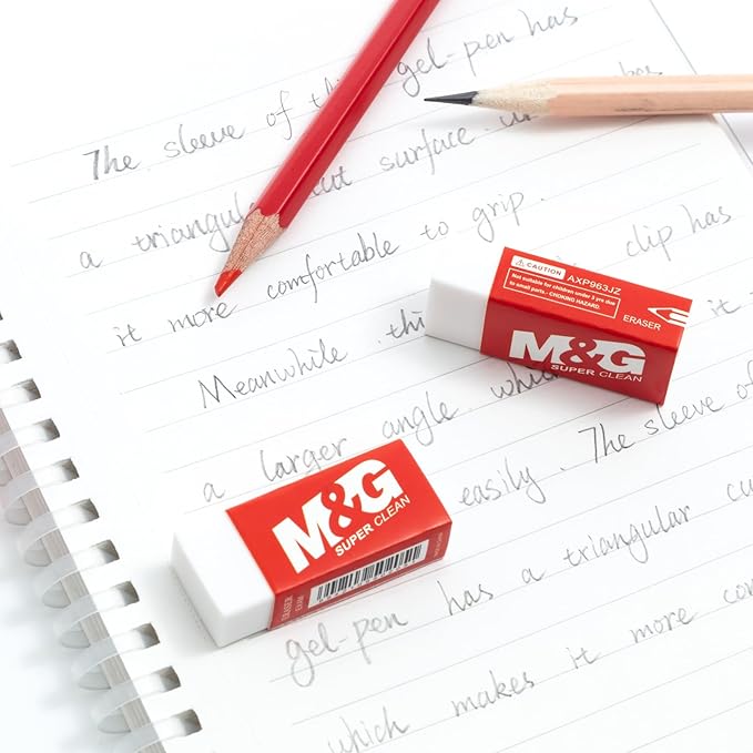 M&G Pencil Eraser for Kids, 30 Pack, White Erasers Bulk for Artists, Drawing Eraser for Sketching, Art Erasers for Drawing, School,Office Supplies