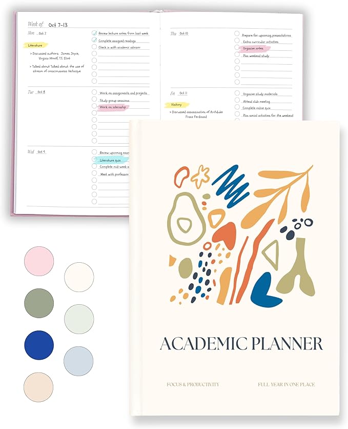 Lamare Academic Planner 2026-2027 – Undated Weekly College Student Planner for Homeschool, High School, College & Nursing Students