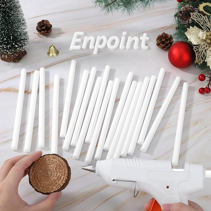 White Hot Glue Sticks, 72 Pack 0.43" Dia x 8" Long White Glue Sticks Standard for Crafting DIY Art School Gluing Project Sealing Wax, Car Dent Repair