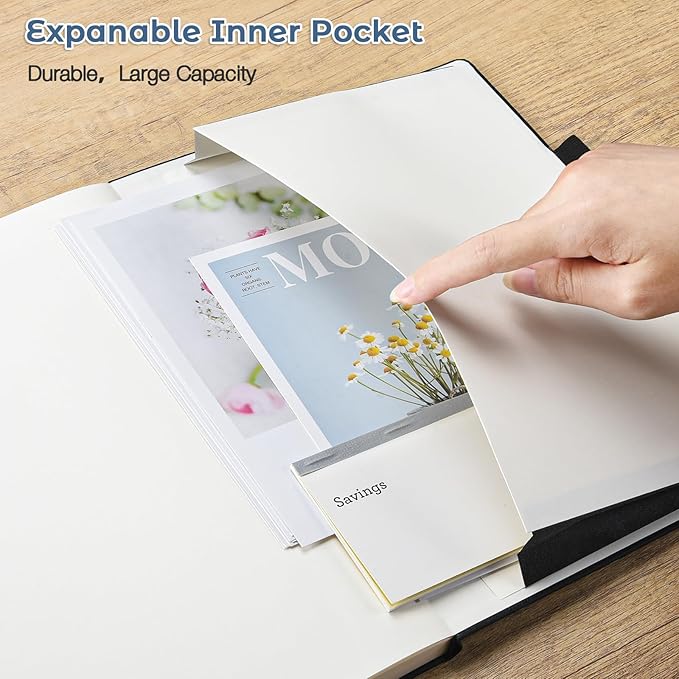 Blank Notebook, Hardcover Sketch Book, 8.5 x 5.5 Large Blank Journal, No Bleed Thick Paper Sketchbook for Drawing, Unlined Notebook Journal for Women Men School, A5 Leather Sketchbook, Lay Flat, Navy