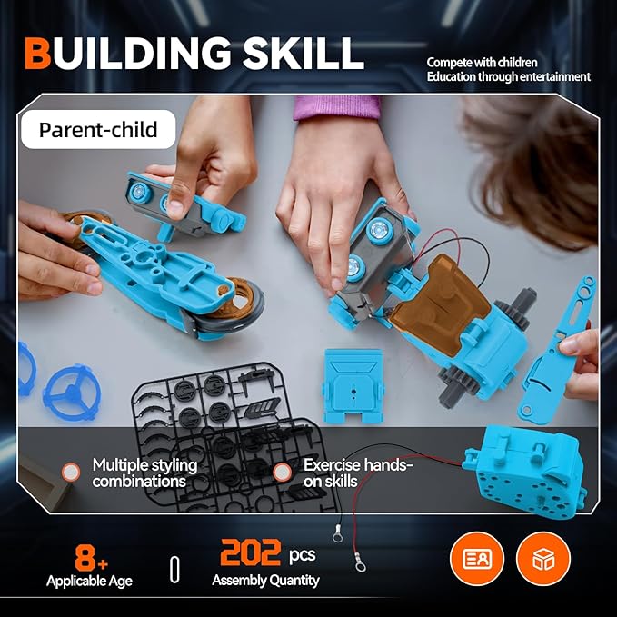 STEM 12-in-1 Education Robots Toys for Boys Age 8-12 12-16, DIY Educational Toy Science Kits for Kids, Building Experiment Robotics Set Birthday Gifts for 8 9 10 11 12 13 14 15 16 Years Old Boys Girls