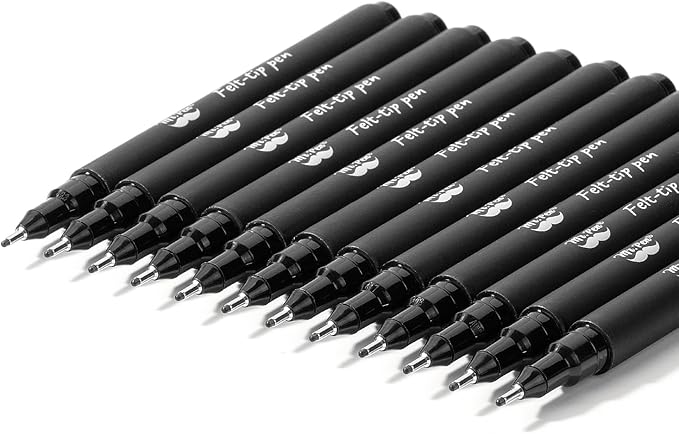 Mr. Pen- Drawing Pens for Artists, 0.8mm, 12 Pack, Black, Micro Pens for Drawing, Fine Point