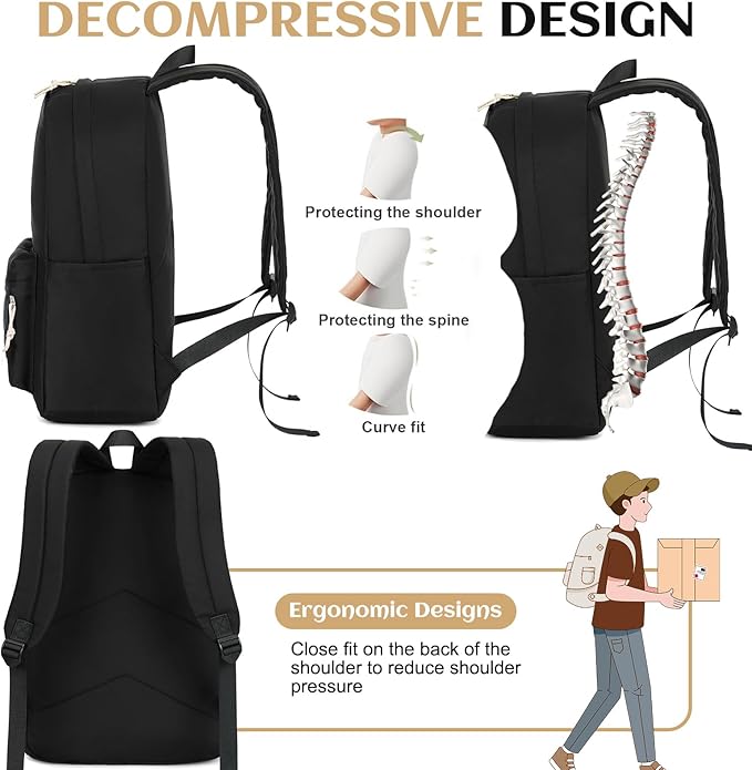 Bluboon School Backpack for Teen Girls Women Laptop Backpack College Bookbags Middle School Travel Work Commuter Back Pack