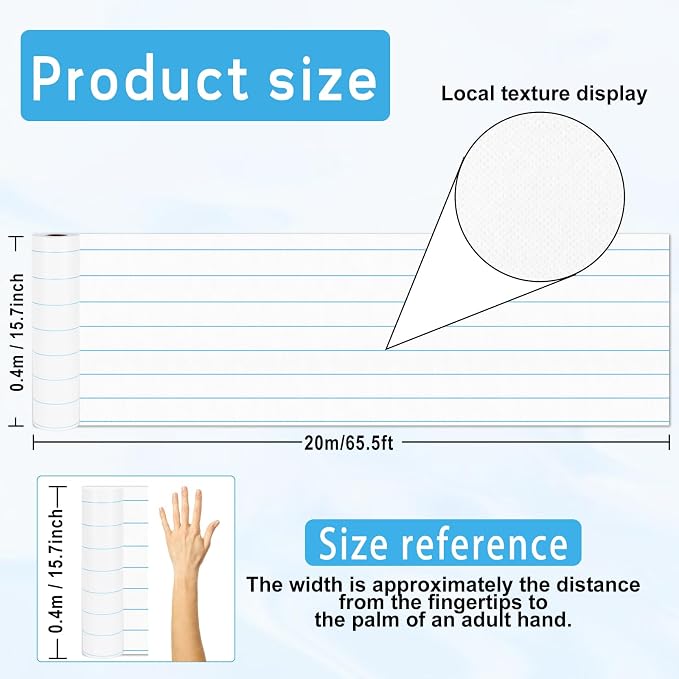 Lined Bulletin Board Roll Non-Woven Fabric Poster 15.7" x65.6ft