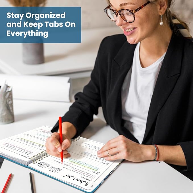 Planner 2026-2027, Monthly and Weekly Academic Planner July 2026 - June 2027, Hardcover Student Teacher Planning Agenda Calendar Book with Tabs, Perfect for Office School Supplies, A4 (8.5" x 11") - Deep Bearings