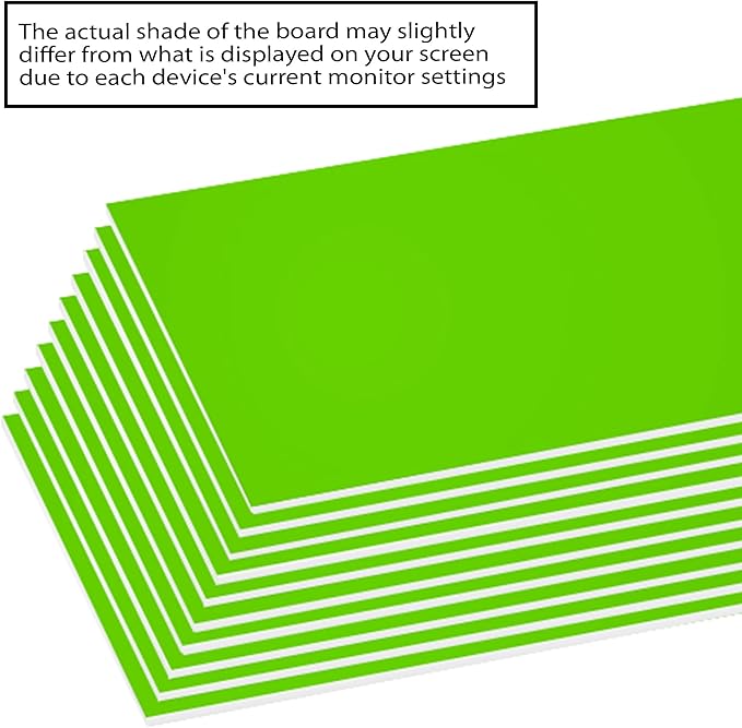 BAZIC Products Foam Board 20" X 30" Neon Green, Colored Foam Boards 3/16 Inch Thickness, Presentation Signboards School Craft Project Framing Display, 25-Pack
