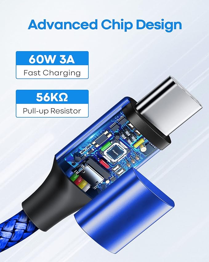 etguuds Short USB C to USB C Cable 0.5ft, 2-Pack 60W USBC to USBC Cord, Type C to C Charger Cable Fast Charging for iPhone 17 16 15 Pro Max Plus Air, Samsung Galaxy S25 S24 S23, for MacBook, Pixel