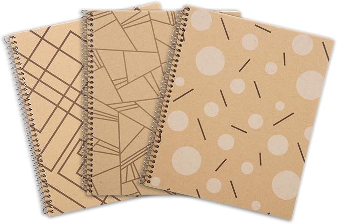 Mintra 100% Recycled Notebooks (Letter Size (8.5in x 11in), Design Set 3pk)