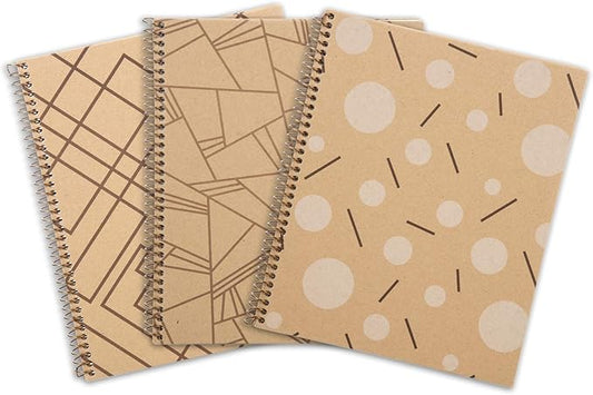 Mintra 100% Recycled Notebooks (Letter Size (8.5in x 11in), Design Set 3pk)